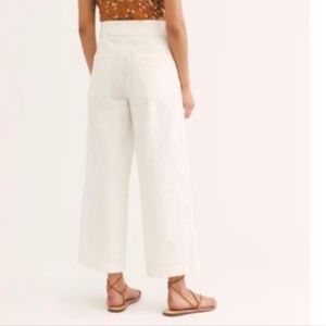 Free people true white wide leg pants
